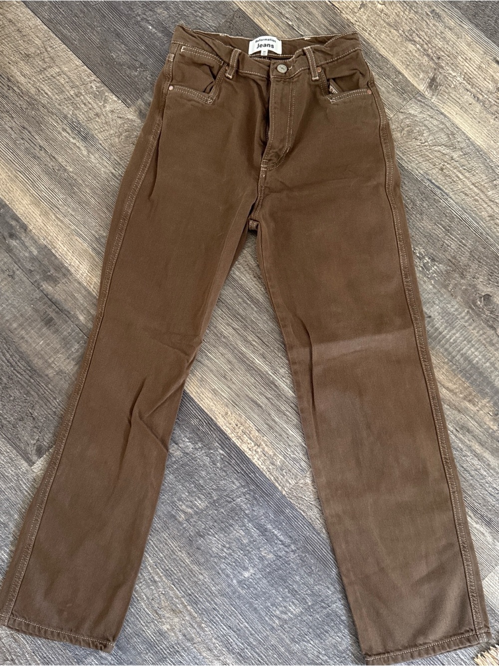 Reformation cowboy pointed pocked  Straight-Leg Jeans